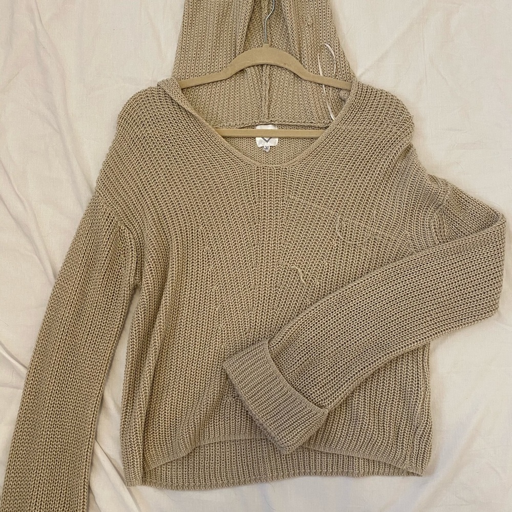 light brown hoodie sweater